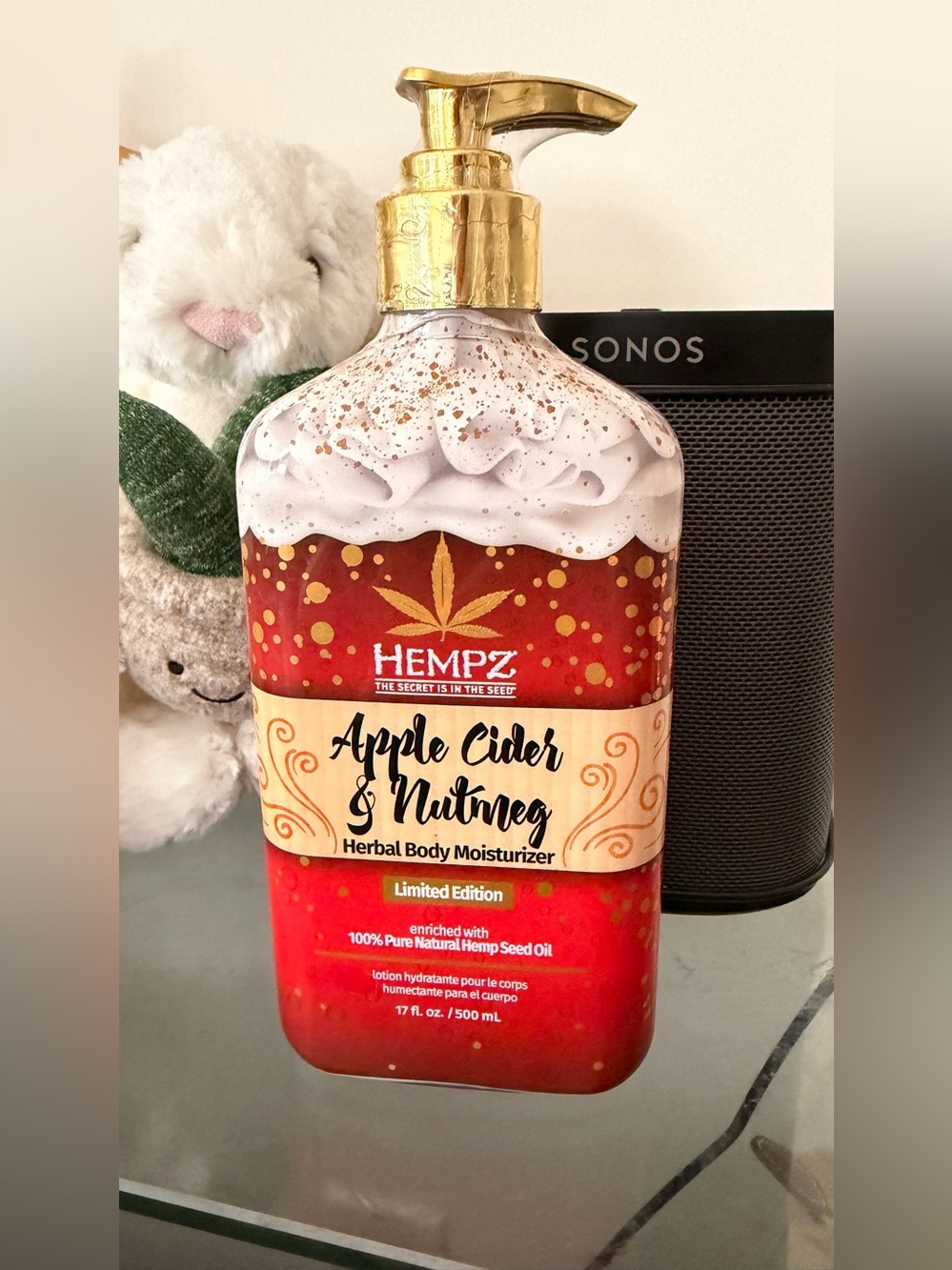 New Limited Edition Hempz Apple Coder & Nutmeg herbal body moisturizer 500ml